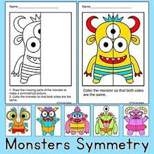 Symmetry Monster Math Activities Monster Math Math Activities