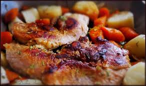 4 Pork Chops 2 Carrots 2 Potatoes 1 Onion Chopped 2 Tablespoons Shortening Heat Skillet On 250 Degrees Add The Sho Pork Pork Chops Electric Skillet Recipes