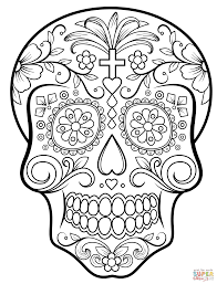 Ausmalbilder Zucker Schädel Calavera Malvorlagen