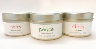The Pure Candle Holiday Candle Collection Travel Tin Set Of 3 Vegan Candle Aromatherapy Soy Can Pure Candles Aromatherapy Soy Candles Aromatherapy Candles