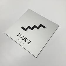 Stair Sign Complies With Ada Signage Requirements 1 8 Thick Photopolymer With Ada Signage Wayfinding Signage Signage