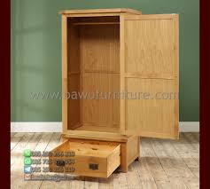 Harga lemari / lemari baju / lemari pakaian alika 3 pintu dan 2 pintu. Lemari Pakaian 1 Pintu Jati Model Minimalis Terbaru Bawu Furniture