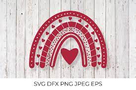 Download Boho Valentines Rainbow Svg Valentines Day Clipart 1160204 Cut Files Design Bundles