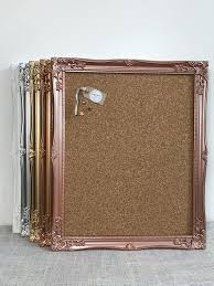 Framed Cork Board In White Gold Silver Rose Gold Push Pin Board Ornate Vision Board Framed Cork Board Framed Cork Board Cork Board Gold Office Decor