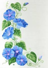 Image Result For Hand Painted Morning Glories On Rock Flower Drawing Morning Glory Tattoo Flower Art