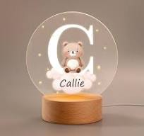 Personalized LED Night Light - Star Cloud Forest Animal ...