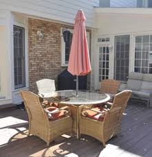 Maybe you would like to learn more about one of these? Lot Art Hampton Bay Wicker Patio Dining Set With Umbrella