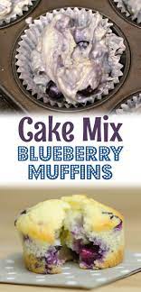 Quick Easy Moist Blueberry Muffins Made With Cake Mix Recipe Easy Dessert Recipes Quick Snack Recipes Cake Mix Recipes