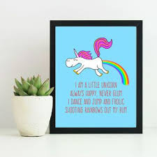 Unicorn Funny Poem Print Funny Poems Unicorn Funny Childrens Poems