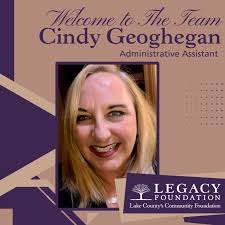🌟 Please join us in welcoming Cindy Geoghegan to the Legacy Foundation  team! 🌟 Cindy is our new Administrative Assistant, and we're so excited to  have her