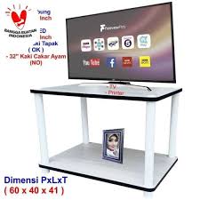 Tempat tv minimalis murah harga promo. Jual Rak Tv Minimalis Putih 2 Susun Rs2 4060 Rak Tv Murah Meja Tv Terbaru Juni 2021 Blibli