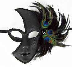 Black And White Masquerade Masks Full Face Venetian Full Face Jester Mask Masquerade Black Glitter Peacock Feathers Glitter Jester Mask Cat Face Makeup Masks Masquerade