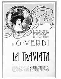 Manifesto originale della prima assoluta. La Signora Delle Camelie Di Dumas Diventa La Traviata Di Verdi