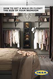 Create A Walk In Closet The Size Of Your Bedroom With Ikea Curtains Rolling Clothes Racks And Display Cabinets Find O Home Decor Bedroom Decor Bedroom Design