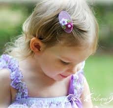 Felt Hair Clips, Felt Flower, Baby Girl, Hair Accessories, Felt Hair Bow,  School Hair Clips, Wool Felt, Hair Barrettes, Lilac, Girls Gift