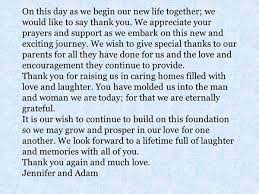 A Message From The Bride And Groom To Their Parents Wedding Day Wishes Wedding Speech Wedding Messages To Bride And Groom