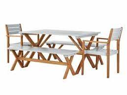 Wooden garden furniture assembled manufactured. Argos Home Richmond 6 Seater Wooden Patio Set Grey Ebay