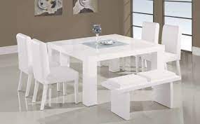 The table top of the white table is gloss or natural walnut finish and sharp geometric design tops off the contemporary feel. G020 Dinette Set Global Furniture Furniture Dining Room Table White Dining Room Table White Dining Table