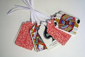 Use all of the cards in the deck. 10 Creative Ways To Reuse Old Playing Cards Playing Card Crafts Gift Tag Cards Diy Playing Cards
