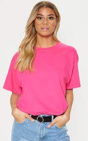 Honestly the hot pink mv is so funny it's literally exid making bank off of guys who are sexually attracted to them just like they're doing in real life. Hot Pink Oversized Boyfriend T Shirt Tops Prettylittlething Uae