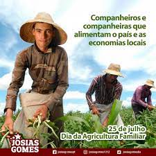 A data foi criada pelo aniversário de 100 anos da fundação do ministério da agricultura. Dia Da Agricultura Familiar Josias Gomes