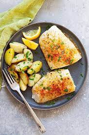 Baked Cod Juicy Lemon Baked Cod Recipe Rasa Malaysia Fish Recipes Healthy Cod Recipes Healthy Cod Fish Recipes
