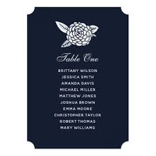 Navy Floral Wedding Seating Chart Dahlia Flowers Invitation