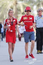 Check spelling or type a new query. Sebastian Vettel And Britta Roeske Ferrari Press Officer At Bahrain Gp Ferrari Ferrari F1 Sebastian