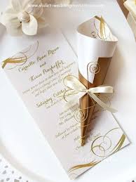 Scroll Wedding Invitation Gold And Ivory Violet Handmade Wedding Invitations Scroll Wedding Invitations Gold Wedding Invitations Wedding Invitations