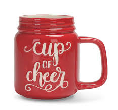 Holiday Time Cup Of Cheer Mason Jar Mug Walmart Canada 2 97 Mason Jar Mug Mason Jars Mugs