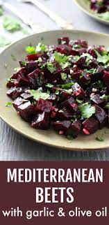 These Mediterranean Beets With Garlic And Olive Oil Can Be Served As A Salad Or Side Dish They Are Healt Beet Recipes Healthy Canned Beets Recipe Beet Recipes