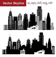 Philadelphia skyline on july 4th commemoration. Philadelphia Skyline Svg Pennsylvania City Vector Skyline Etsy