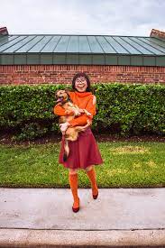 You can turn a plain white tee to blue for fred. Easy Diy Scooby Doo Dog And Owner Halloween Costume Reesa Rei