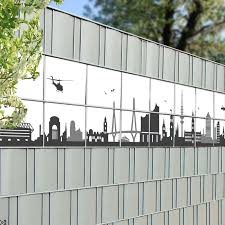 Kreative Sichtschutzstreifen Mit Der Hamburger Skyline Skyline Gartenbilder Sicht