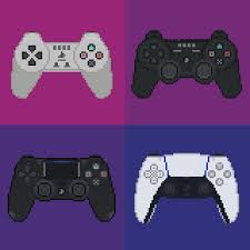 Evolution Of Playstation Controller Pixel Art Pixel Games Canvas Projects