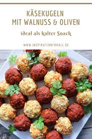 Kasekugeln Mit Walnuss Oliven Einfaches Rezept Fur Buntes Partyfood Mit Bildern Fingerfood Vegetarisch Rezepte Rezepte Fingerfood Vegetarisch