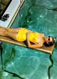 1950s Pool Party Vintage Swimwear Yellow Swimwear Yellow Swimsuits