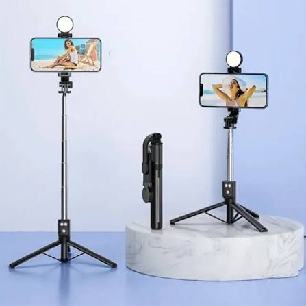 Gậy chụp ảnh, Tripod B11s - Tích hợp 3 chân kèm theo đèn flash mini và remote điều khiển từ xa - Đà Lạt Laptop