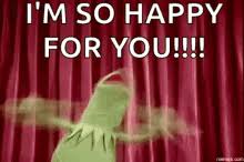 Pop in a card, or send an sms or text; So Happy For You Gifs Tenor