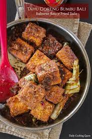Tahu Goreng Bumbu Bali Balinese Sauce Fried Tofu Recipe Fried Tofu Tofu Dishes Cooking