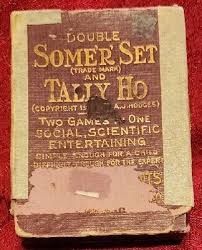 Vintage Double SOME'R'SET & TALLY HO By A.J. Hodges Two Games in One Box 50  Card