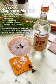 Tito S Espresso Martini Recipe Martinis Drinks Alcohol Drink Recipes Drinks Alcohol Recipes