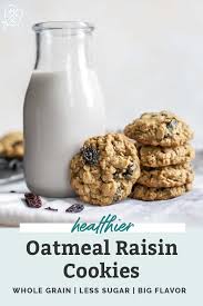 Healthier Oatmeal Raisin Cookies Recipe Oatmeal Raisin Cookies Healthy Oatmeal Raisin Cookies Raisin Cookies