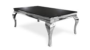 La table basse sutter : Table Basse Noire Baroque En Verre Trempe Atypique