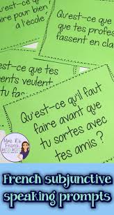 French Speaking Activity Subjunctive Communication Orale Le Subjonctif French Speaking Activities Speaking Activities Learn French
