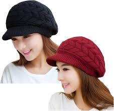 Cuff Beanie Visor Skull Cap Hat Beanie