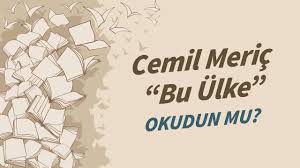 Bu ülke yazarı cemil meriç başka müstesna eserlere imza atmış ve türk aydınının, türk insanının ilim, düşünce, gelecek ve yaşantı dünyasında değişimlere etki etmiştir. Cemil Meric Bu Ulke Kitabini Okudun Mu Youtube