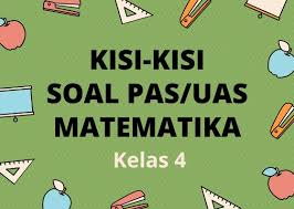 Kisi Kisi Soal Pas Uas Matematika Kelas 4 Semester 1 Semangat Belajar