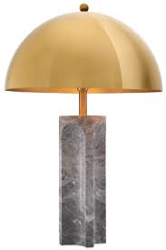 Inspired by classic european table lamps, this table lamp boasts a contemporary twist by adding a white marble base, which goes perfectly with the brass construction. Casa Padrino Luxury Table Lamp Gray Antique Brass O 50 X H 76 Cm Modern Marble Desk Lamp With Round Metal Lampshade Luxury Lights