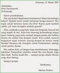 Bandingkan dengan connoh surat dalam bahasa ingris informal di bawah ini : Contoh Surat Dinas Dan Surat Pribadi Beserta Strukturnya